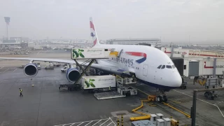 A380 British Airways loading up