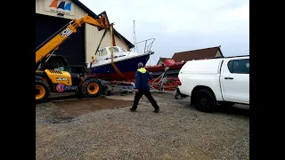 Collecting our Orkney Orkadian 20 from Largs Marina