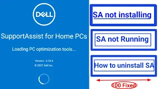 Dell Support assist installation issue || Can't uninstall ||How to fresh install Support assist.