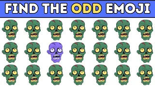 Find the Odd Emoji 🧟 | Emoji Challenges | Test Your Eyes 🧟