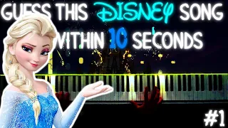 Can You Guess These DISNEY Songs Within 10 Seconds? - (Piano Cover) #1