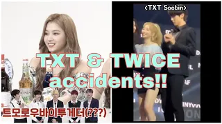 TXT & TWICE accidents!! | 우당탕탕 투모로우바이투게더와 트와이스 선배님들