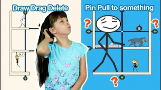 Just Draw Drag Delete Pin Pull to Something Gameplay in Real Life