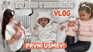 S MIMINKEM V NEMOCNICI, PRVNÍ ÚSMĚV, NAŠE DNY V  ŠESTINEDĚLÍ / 5 TÝDNŮ / VLOG