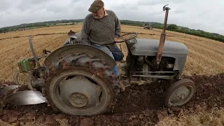 1953 Ferguson TED20 2.1 LItre 4-Cyl Petrol TVO Tractor (26 HP) With Ferguson Plough