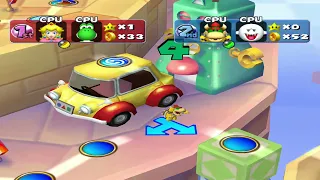 Mario Party 5 (Gamecube) Board Gameplay on Toy Dream - Yoshi & Peach vs Boo & Koopa Kid [DUEL]