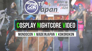 MondoCon x MadeInJapan x KokoroKon | Cosplay Nightcore Video 4K 8K HDR 2024 vol.1 Cosplay Highlights