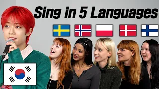 Can Korean Sing in 5 Languages? l Sweden, Norway, Poland, Denmark, Finland l FT. BXB