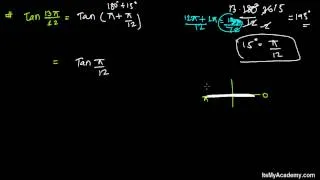 Trigonometry Lesson - Evaluate Tan 13Pi/12