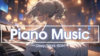 LoFi Ponytail Girl Melodies No.67「Piano with Orchestral Elegant Classical, Sleep/Work BGM,4K」