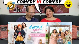 Honsla Rakh (Official Trailer) Diljit Dosanjh, Sonam Bajwa, Shehnaaz Gill, Shinda Grewal | Reaction