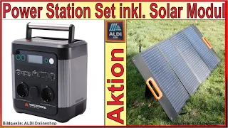 ALDI Angebot Power Station Set mit Solar Panel - Stromspeicher mit Solar Modul für Camping Outdoor