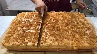 Original Castella Jiggly Cheese Cake Cutting and Cooking