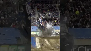 Son-Uva Digger Monster Truck CRAZIEST SAVE EVER! #monsterjam #shorts #fullsend #bigair #save