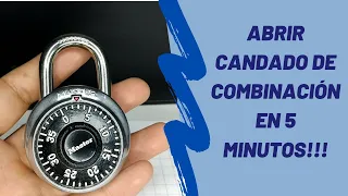 Abrir candado de combinación Master sin tener la contraseña, en menos de 5 minutos!!!