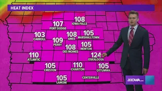 Iowa Weather Forecast: More heat with rain & storm chances for Sunday