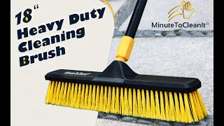 MinuteToCleanIt 18-Inch Heavy Duty Cleaning Brush For Outdoor Wet & Dry Use With Extendable Handle