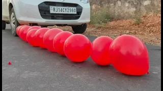 Experiment : Snow spray in Balloon vs car