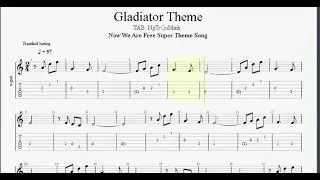 Gladiator Theme (Now We Are Free) - Hans Zimmer - Guitar Solo[TAB]