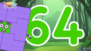 Numberblocks Magic Run 64 - Numberblocks 64 Adventure | Number Counting Go Explore