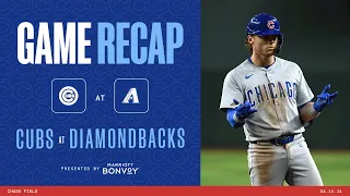 Game Highlights: Cubs Take Game One from Diamondbacks in Extra Innings | 4/15/24