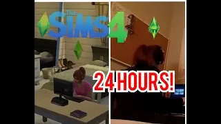 24 HOURS Living as my Sim CHALLENGE!1