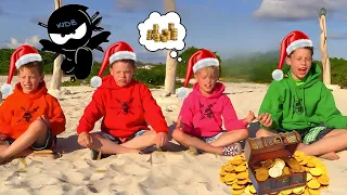 Ninja Kidz vão em uma caça ao tesouro 🏖💰 Desafio para crianças