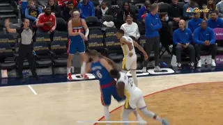 Draymond Green Pushes Kristaps Porzingis and gets hit with a flagrant!