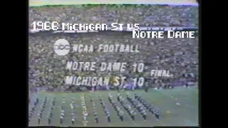 1966 Notre Dame @ Michigan State Complete Game College Football #1 vs #2