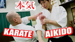 【Verification】What happens when the "Iron Fist Karate Man" grabs Aikido master with all his might?