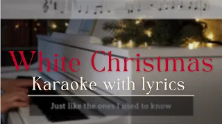 White Christmas - Piano Karaoke Instrumental Cover with lyrics