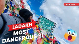 EP 06 : Padum to Leh via Lingshed🏍️ (new route) | most dangerous route of Ladakh 🏔️