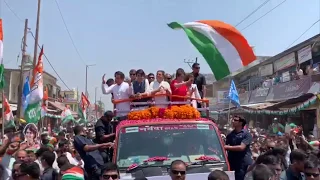 Congress President Rahul Gandhi holds a roadshow in Amethi