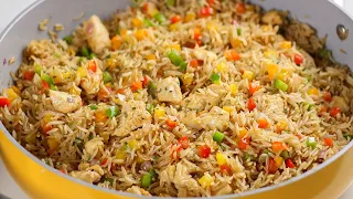 How to make Bell pepper and chicken fried rice... it’s So good!