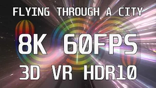 [8K60 HDR STEREOSCOPIC VR] PSVR2 City Flythrough 30 minute chill ride (STEREO 3D)