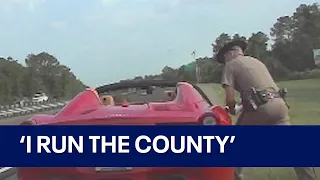 'I run the county' Florida commissioner tells trooper after being caught speeding in Ferrari, video