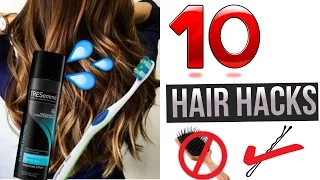 10 Hair Hacks Every Girls Should Know !!! AWESOME LIFE HACKS FOR HAIR!