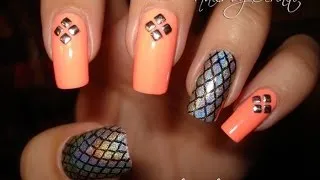 Easy Edgy Diamond Studded Nail Art Design Tutorial with Born Pretty Store Studs