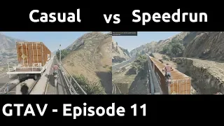 Casual VS Speedrun in GTAV #11 - The Damn Train