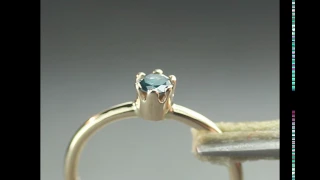 .19 Carat Blue Diamond Ring in Yellow Gold