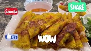 Cách làm bánh Xèo giòn , thơm , ngon , hấp dẫn. How to make crispy , , delicious , , Bánh Xèo