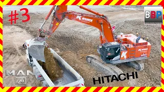 💛 Hitachi ZX690-6 & MAN Tipper Trailer Trucks, Oberkochen, Germany, 16.08.2022. #3