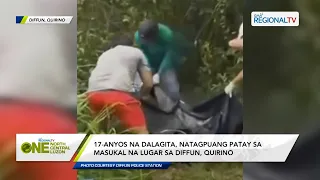 One North Central Luzon: Dalagita, Natagpuang Patay