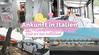 Ankunft in Italien mit dem Wohnwagen🏝️ • Aufbau & eine überaus glückliche Mama😆• Maria Castielle
