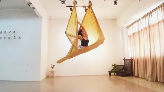 Aerial yoga aerial dance  空中瑜伽  空瑜舞韵  展布篇 飞翔花式