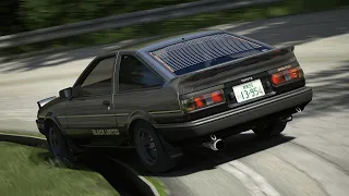 4:16.864 - Tsukuba Fruits Line Outbound in the AE86 Tuned | Assetto Corsa
