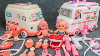 31 Minutes Satisfying with Unboxing Cute Pink Ambulance Toy, Doctor Set Toy Collection ASMR