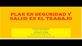 PLAN EN SEGURIDAD Y SALUD EN EL TRABAJO