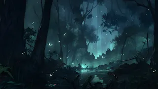 entering a dark magical forest