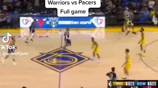 Warriors vs Pacers Full Game Highlights